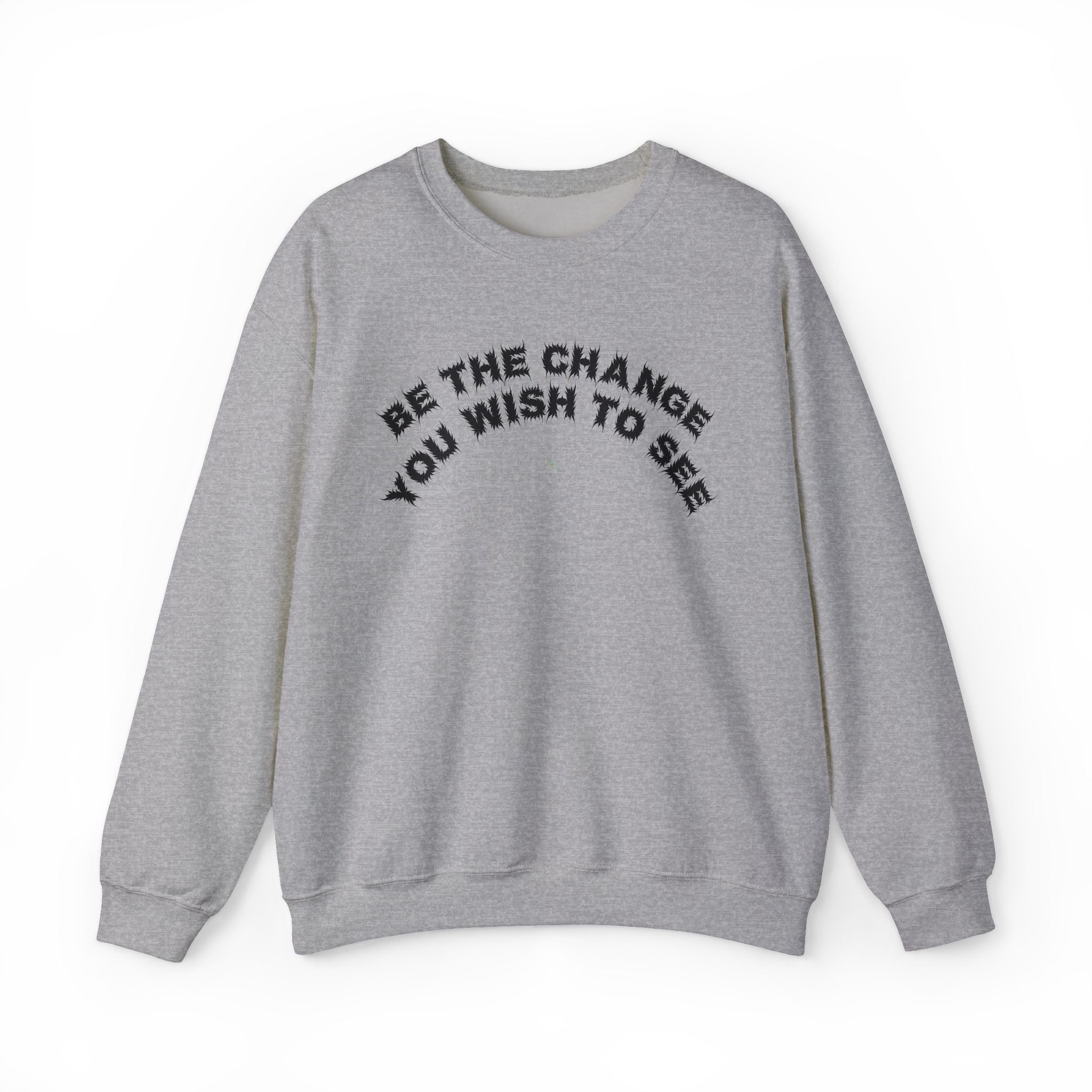 Bildsa Be The Change Black Text Crewneck