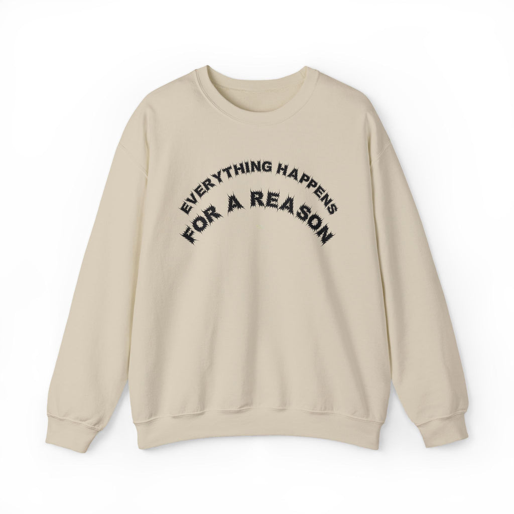 Bildsa Everything Happens Black Text Crewneck