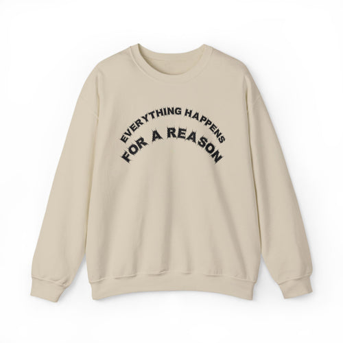 Bildsa Everything Happens Black Text Crewneck