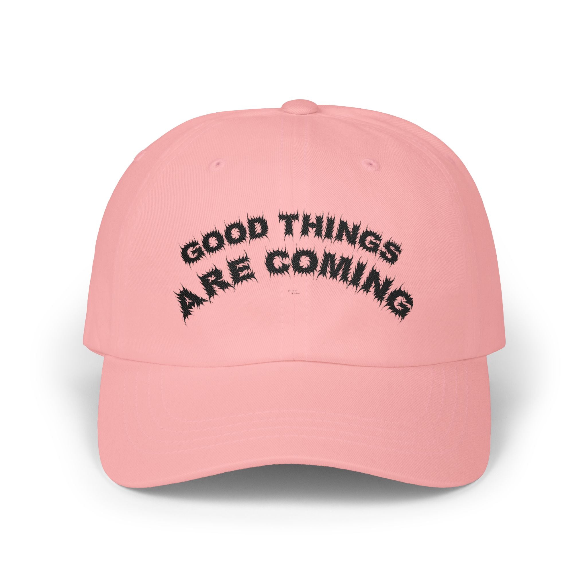 Bildsa Good Things Are Coming Black Text Dad Hat