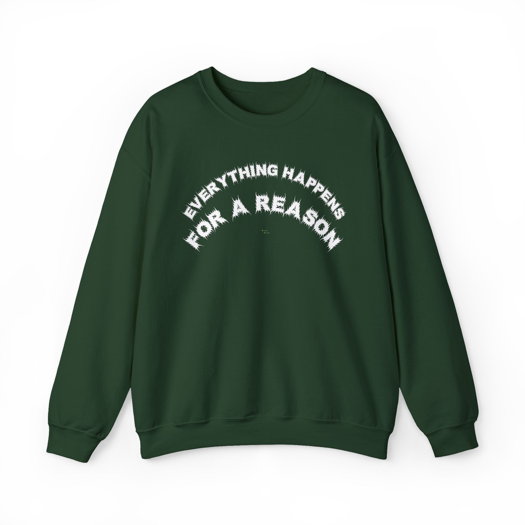 Bildsa Everything Happens White Text Crewneck