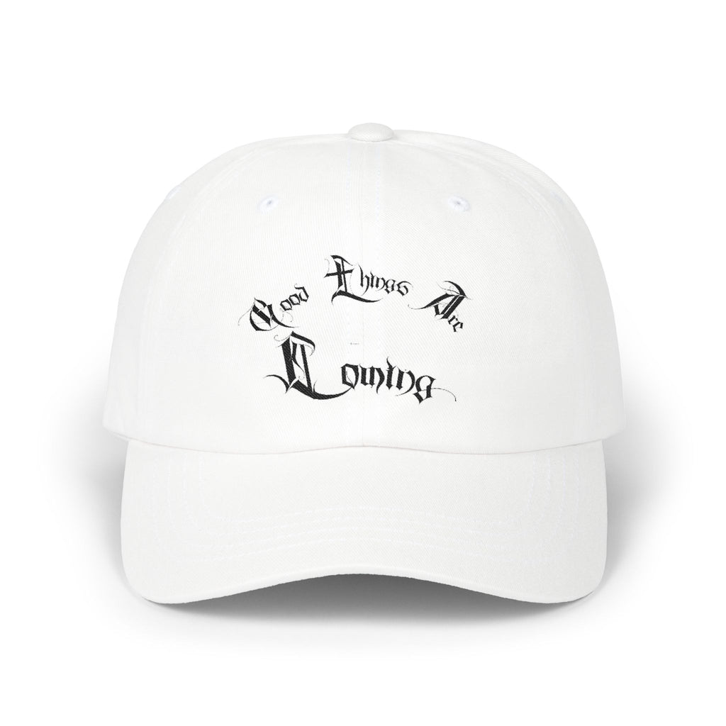 Ellioaey Good Things Are Coming Black Text Dad Hat