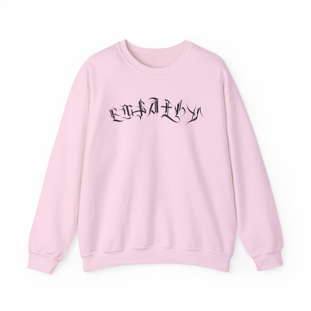 Ellioaey Empathy Black Text Crewneck