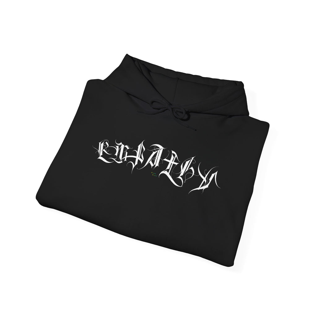 Ellioaey Empathy White Text Hoodie
