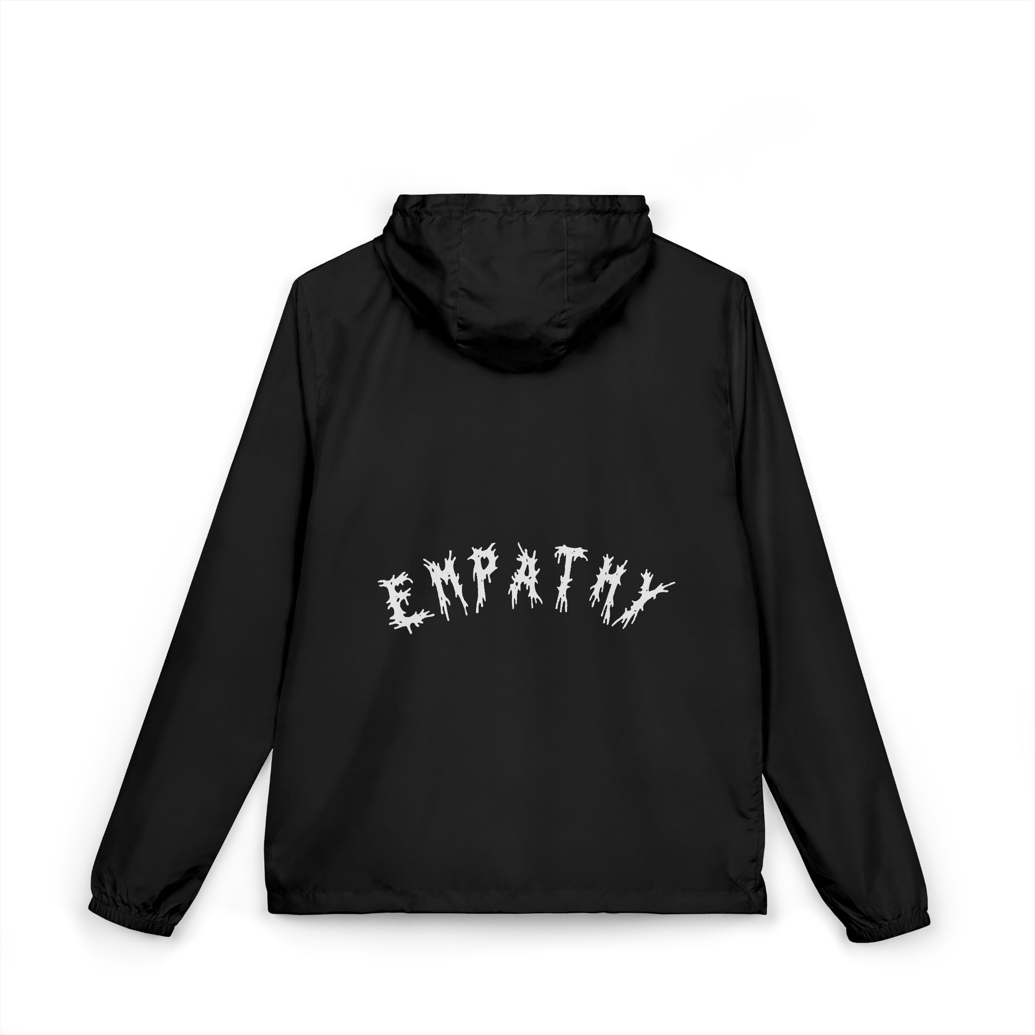 Hvita Empathy White Text Windbreaker