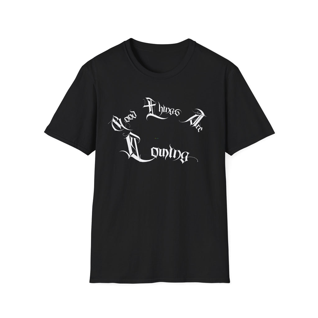 Ellioaey Good Things Are Coming White Text Tee