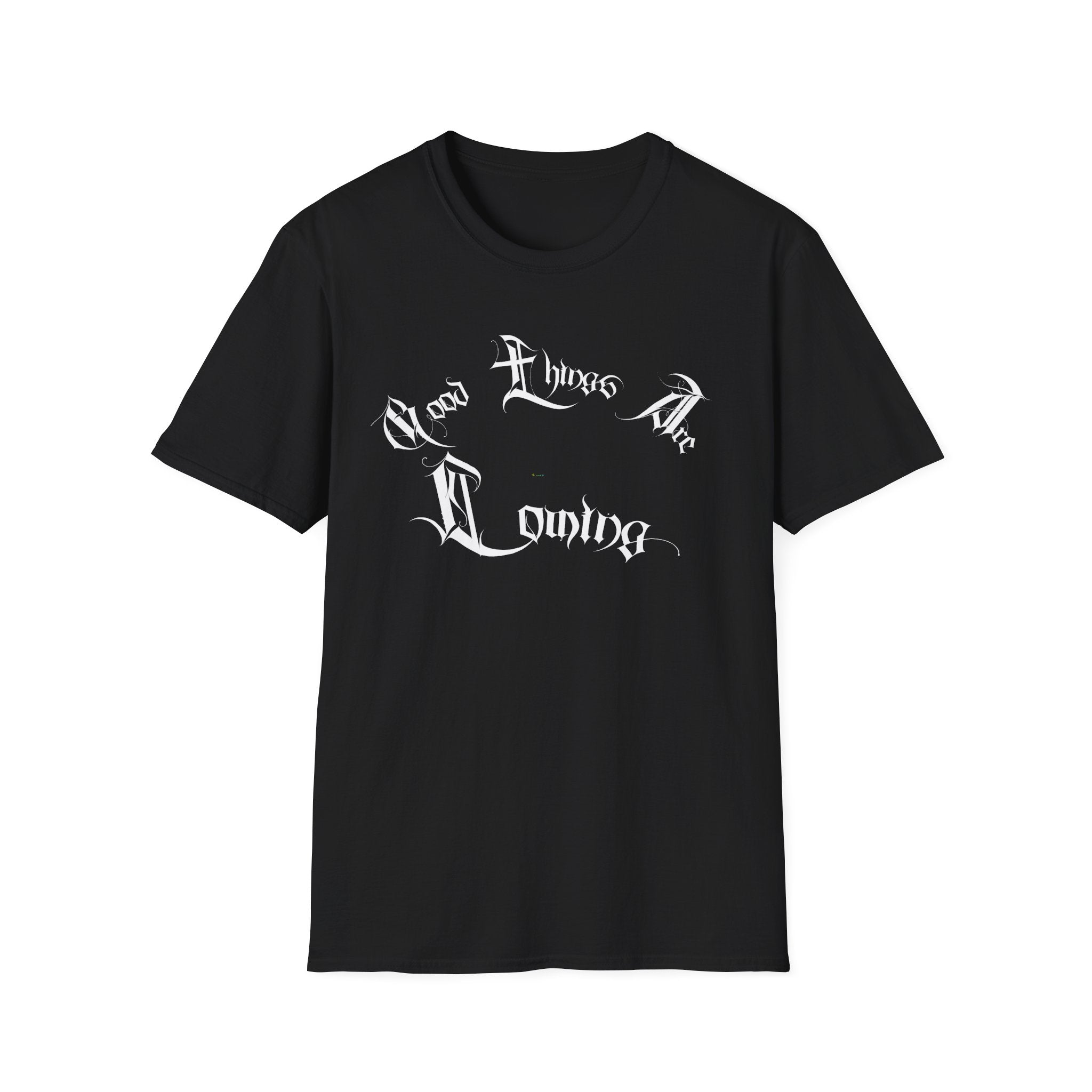 Ellioaey Good Things Are Coming White Text Tee