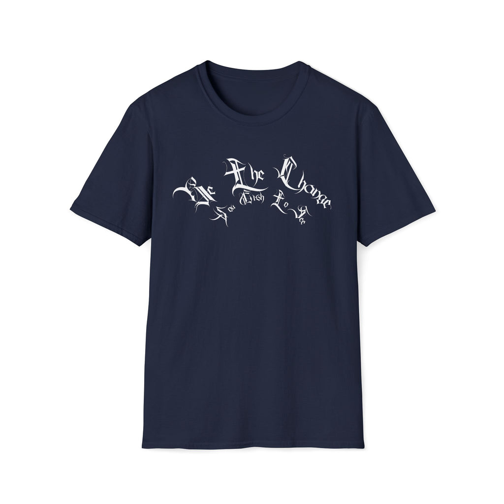 Ellioaey Be The Change White Text Tee