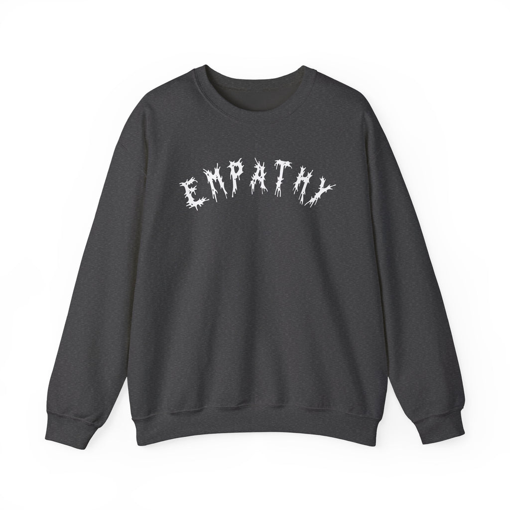 Hvita Empathy White Text Crewneck