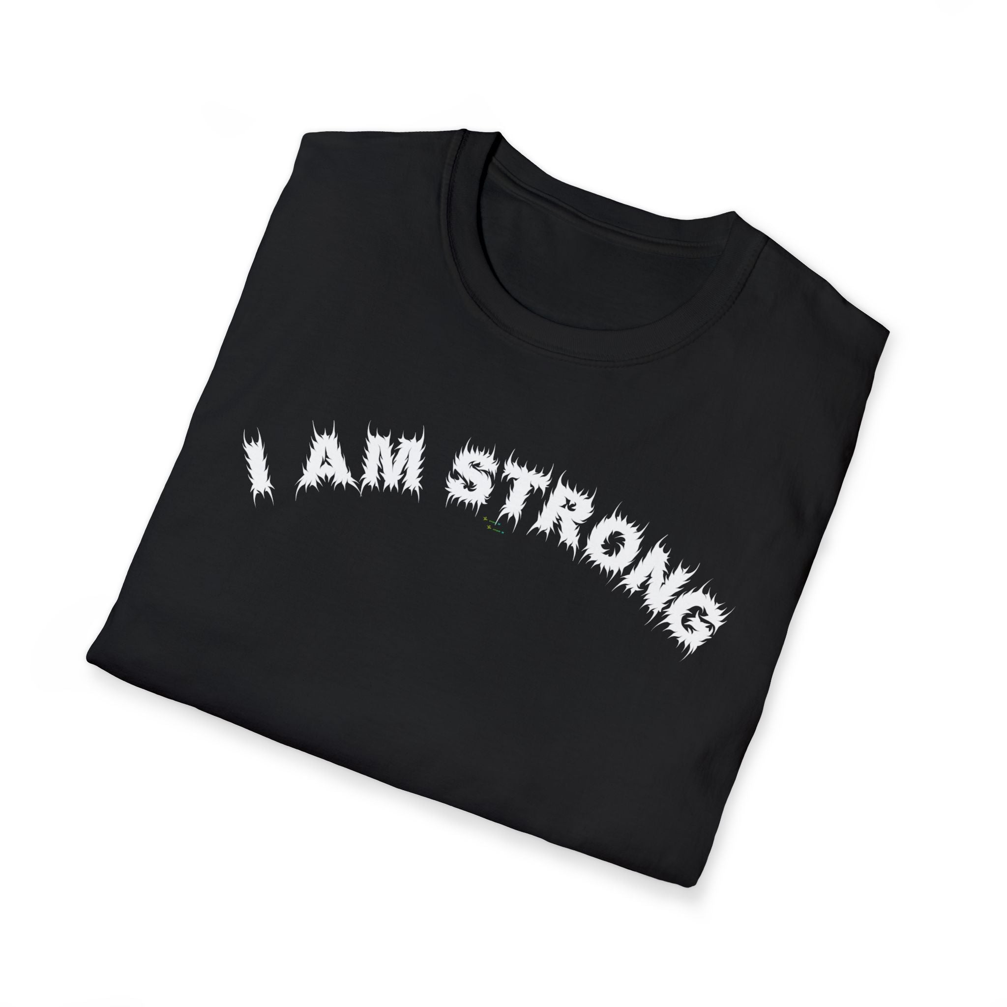 Bildsa I Am Strong White Text Tee