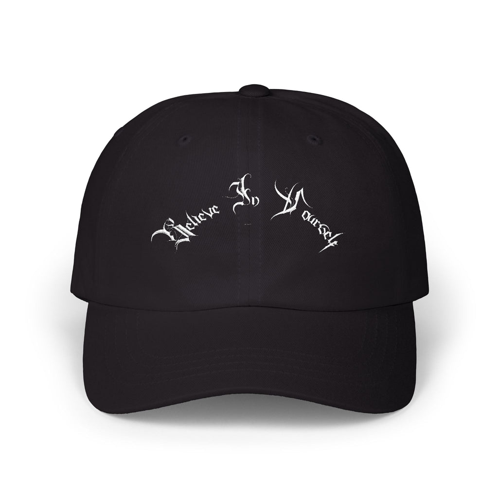 Ellioaey Believe In Yourself White Text Dad Hat