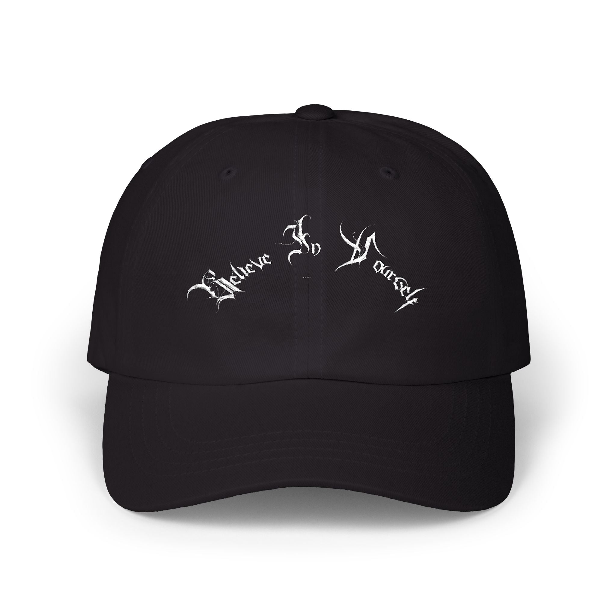 Ellioaey Believe In Yourself White Text Dad Hat