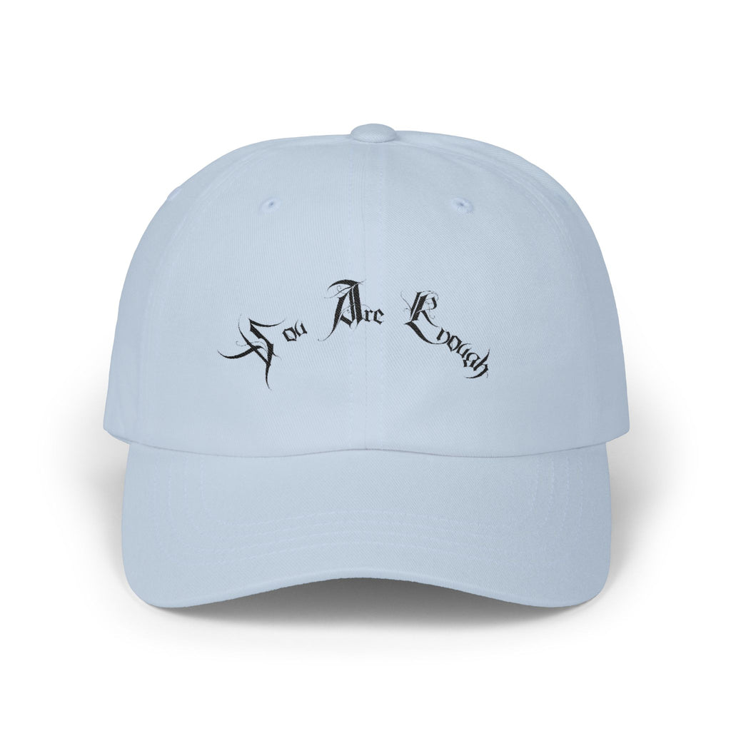 Ellioaey You Are Enough Black Text Dad Hat