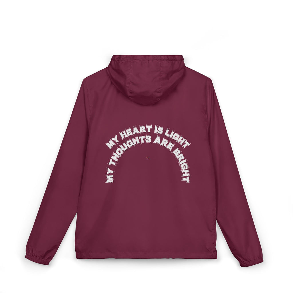Bildsa My Heart Is Light White Text Windbreaker
