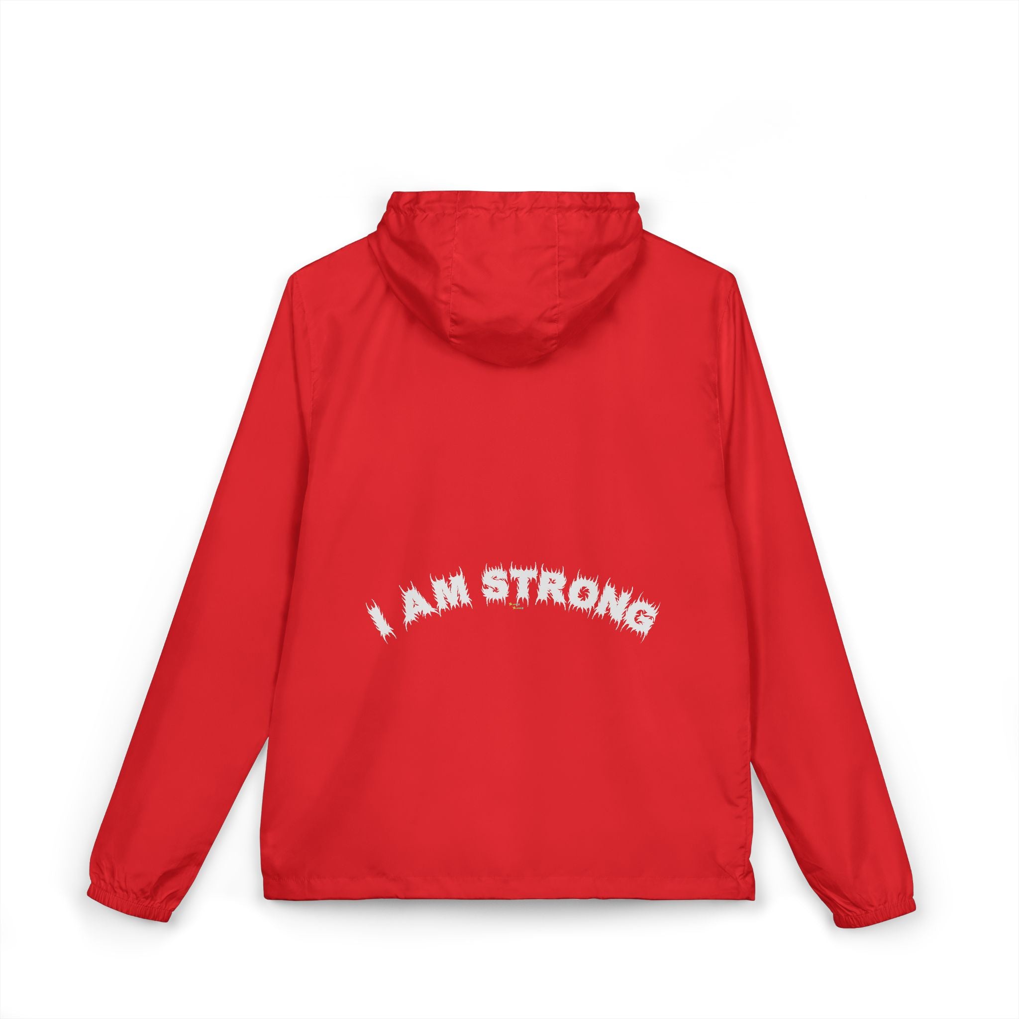 Bildsa I Am Strong White Text Windbreaker