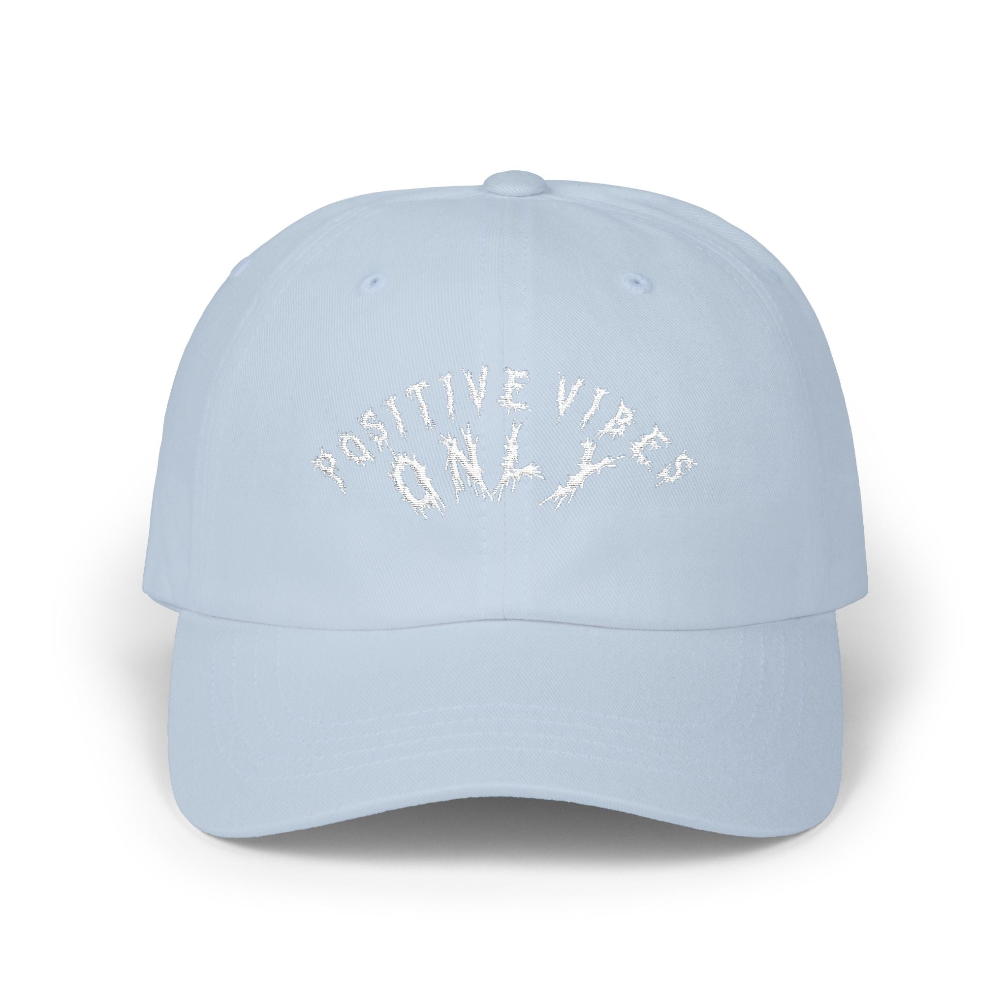 Hvita Positive Vibes White Text Dad Hat