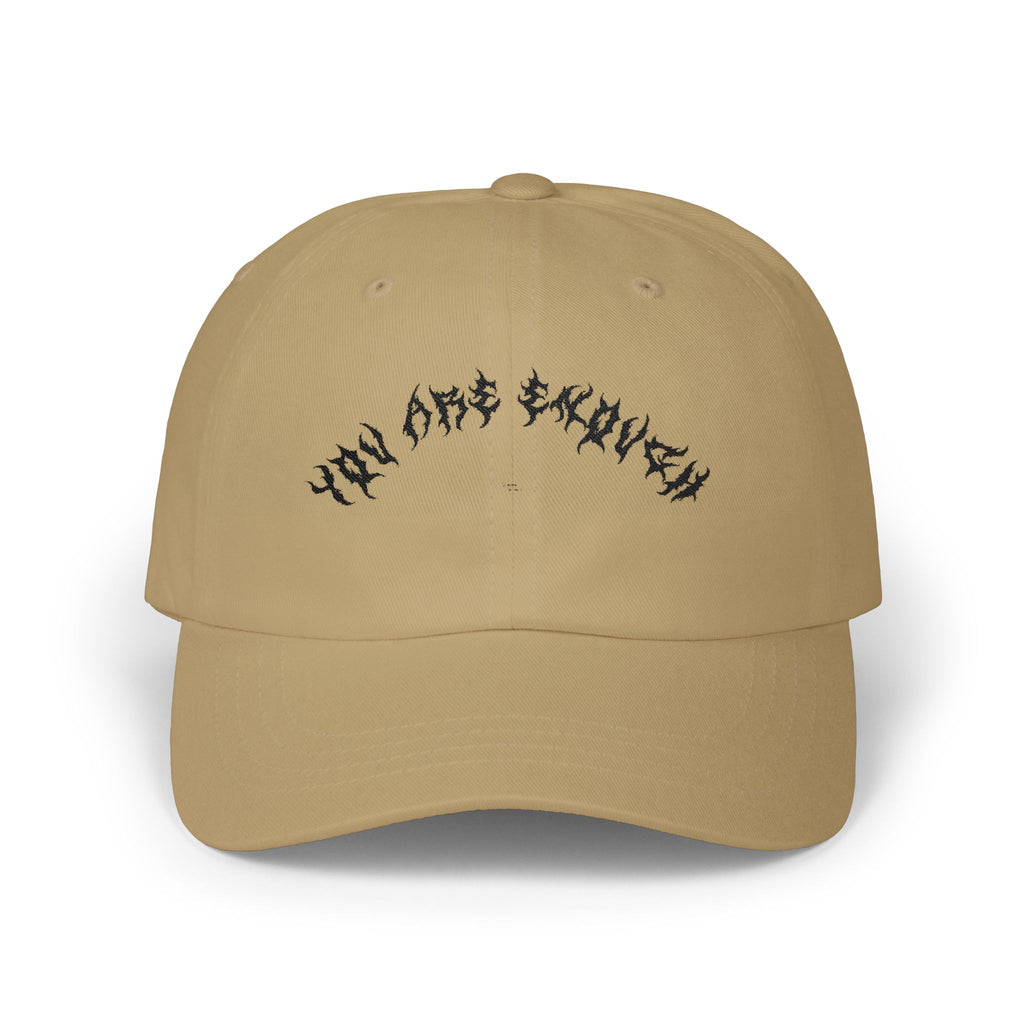 Lundr You Are Enough Black Text Dad Hat