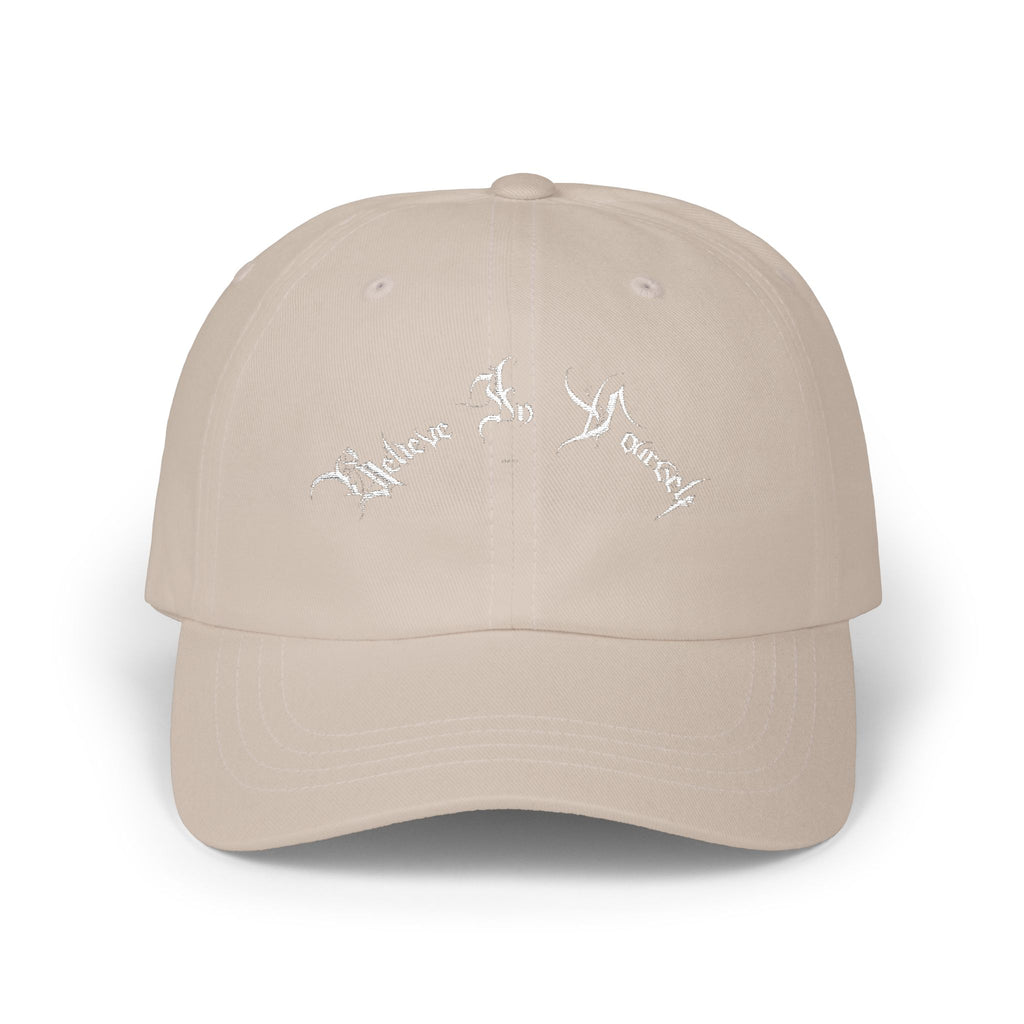 Ellioaey Believe In Yourself White Text Dad Hat
