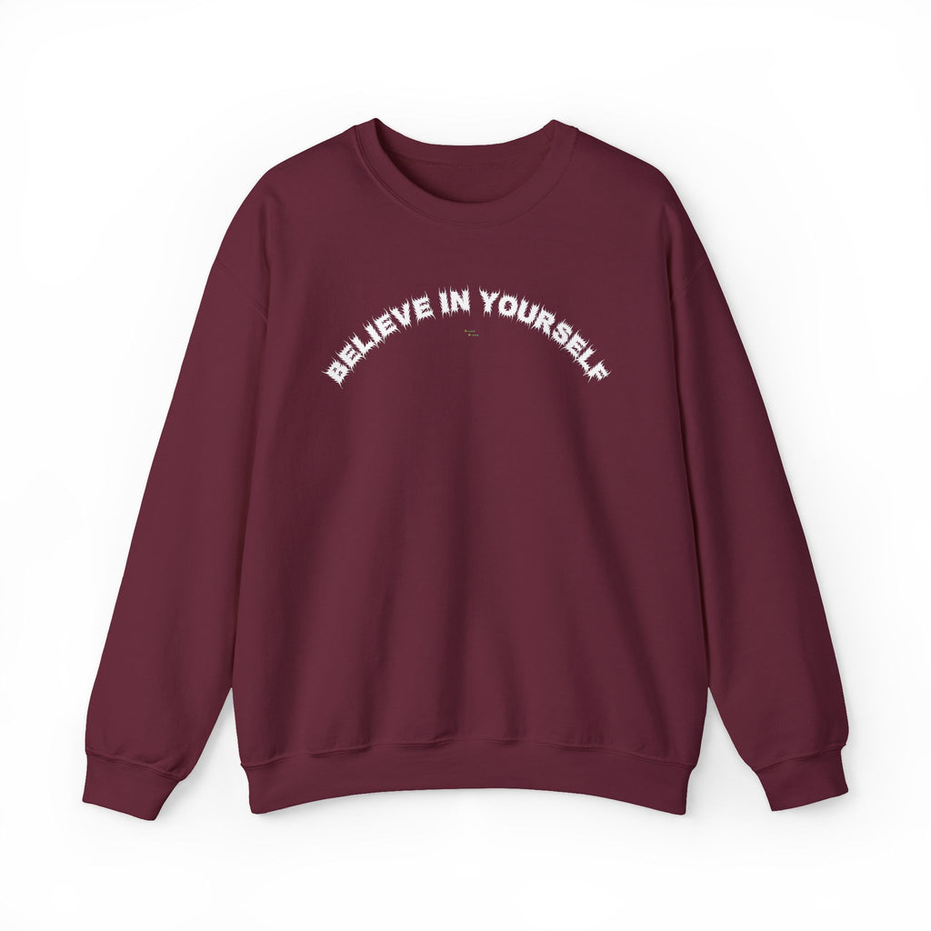Bildsa Believe In Yourself White Text Crewneck