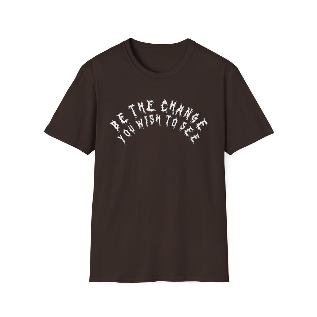 Hvita Be The Change White Text Tee