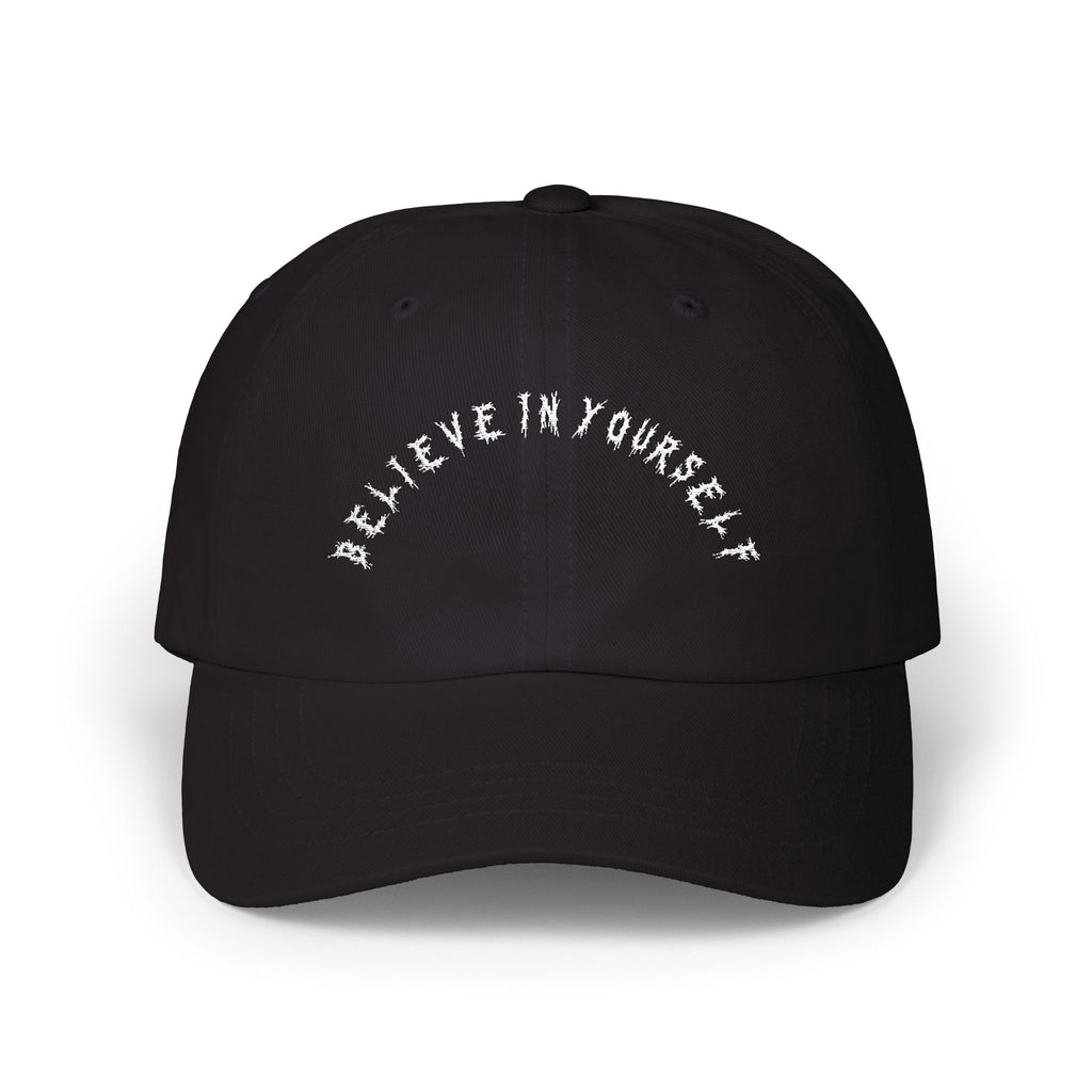Hvita Believe In Yourself White Text Dad Hat