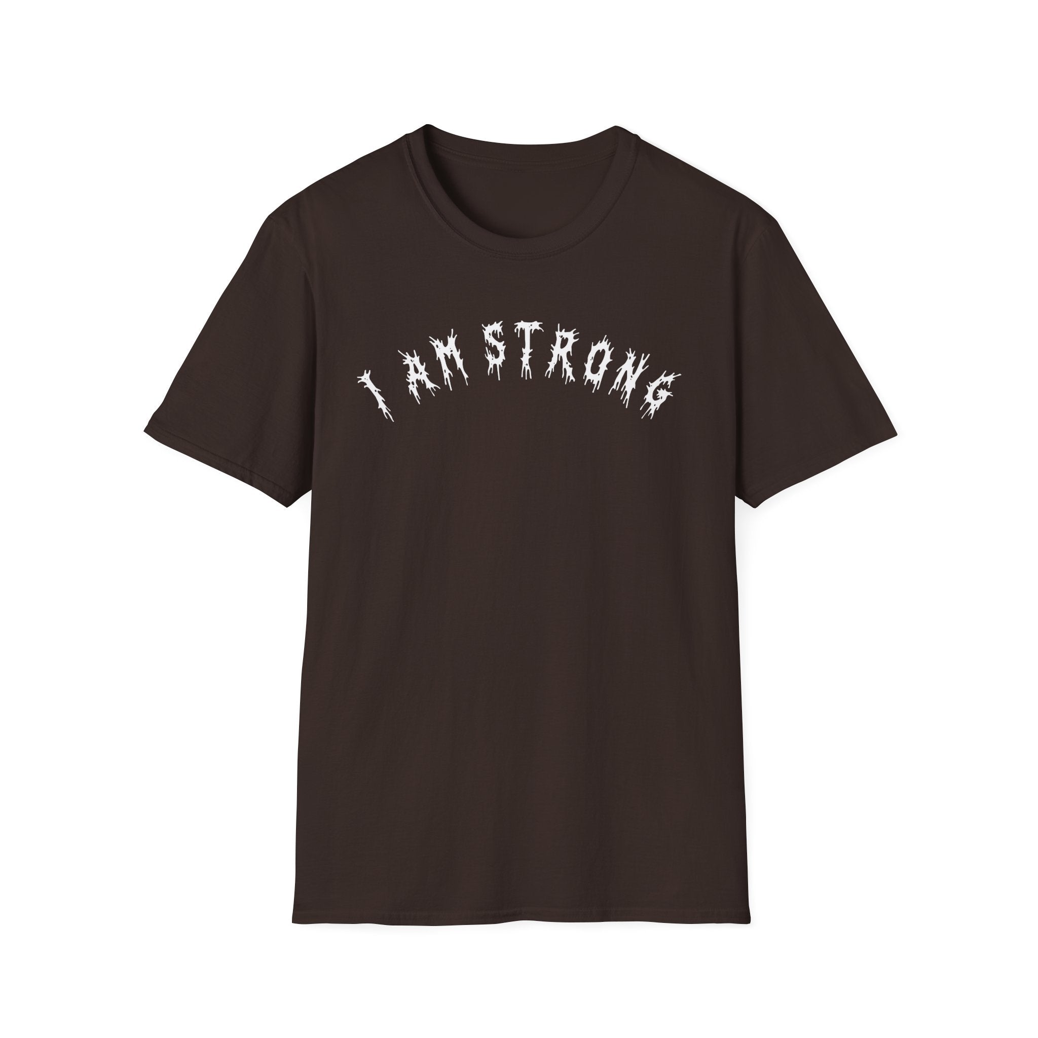 Hvita I Am Strong White Text Tee