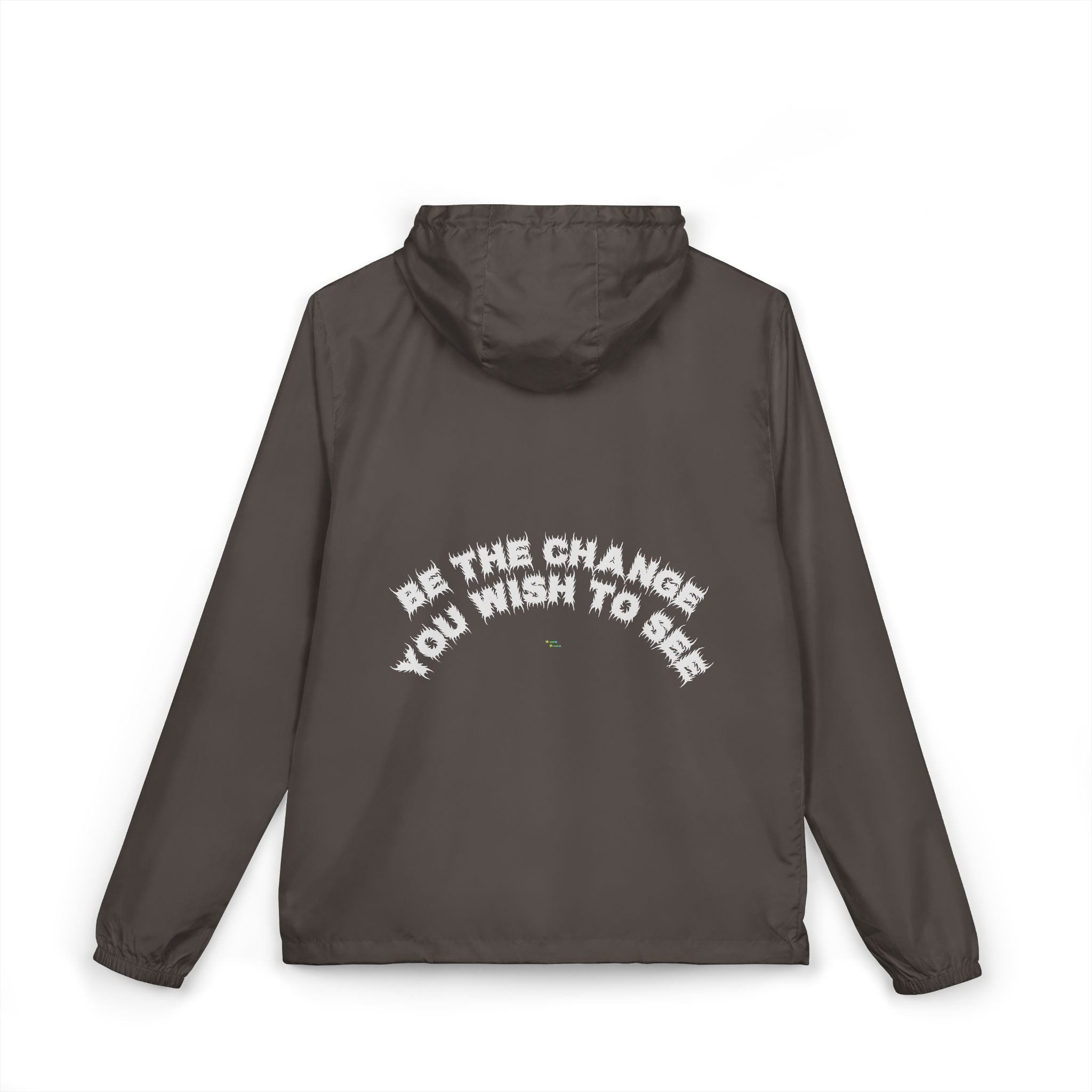 Bildsa Be The Change White Text Windbreaker