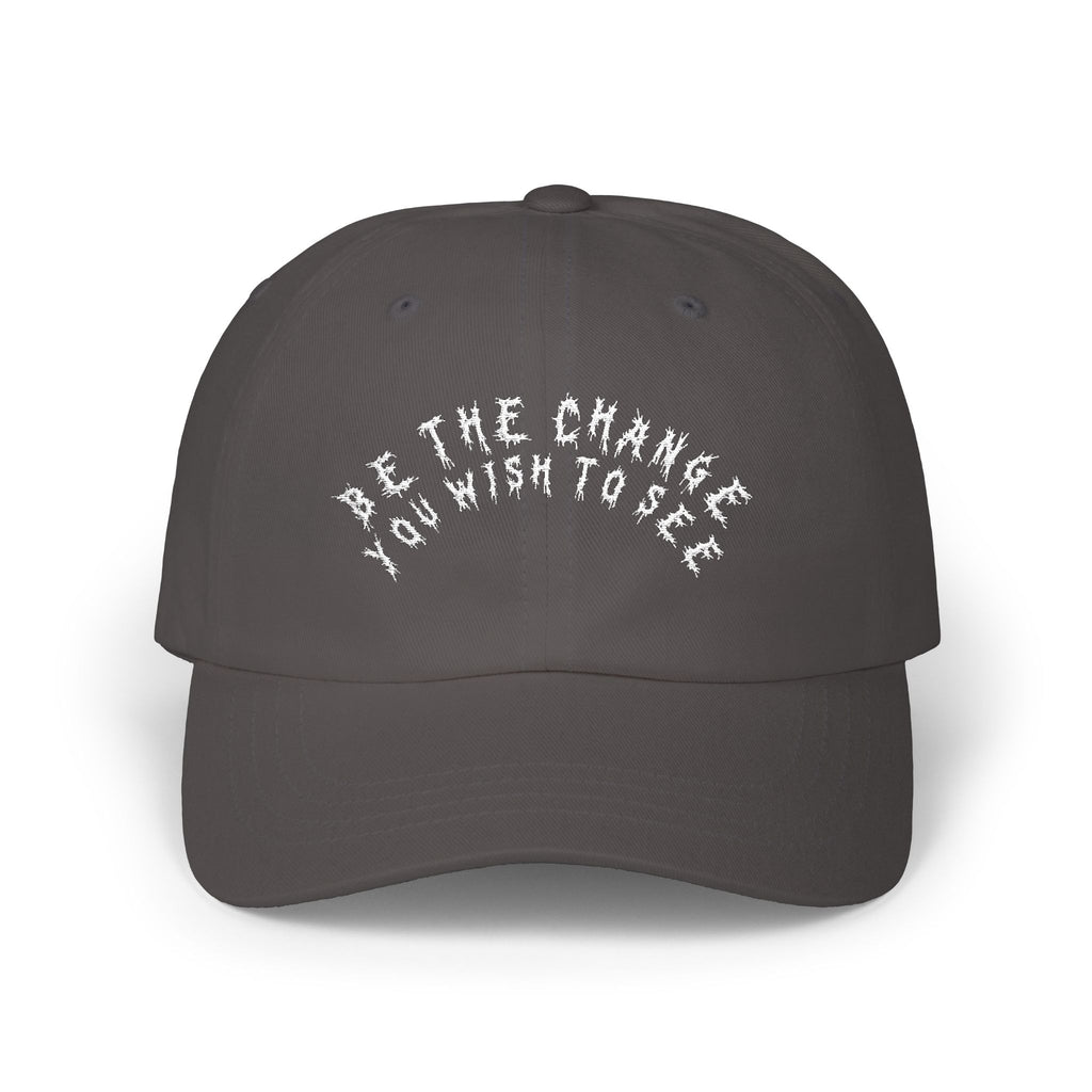 Hvita Be The Change White Text Dad Hat