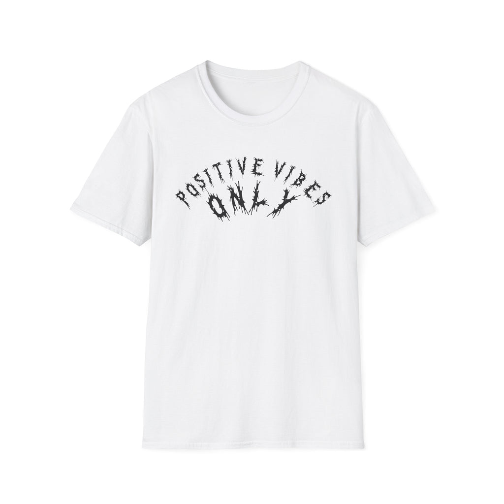 Hvita Positive Vibes Black Text Tee