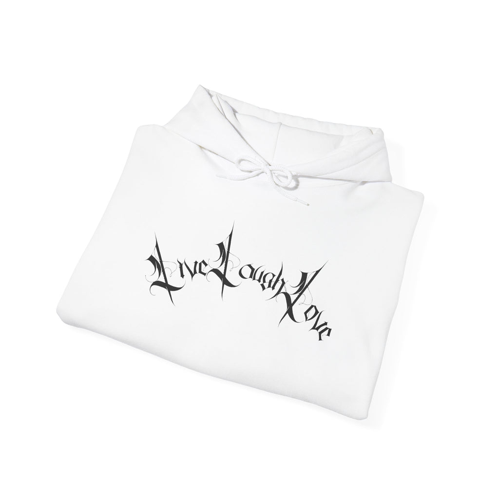 Ellioaey Live Laugh Love Black Text Hoodie