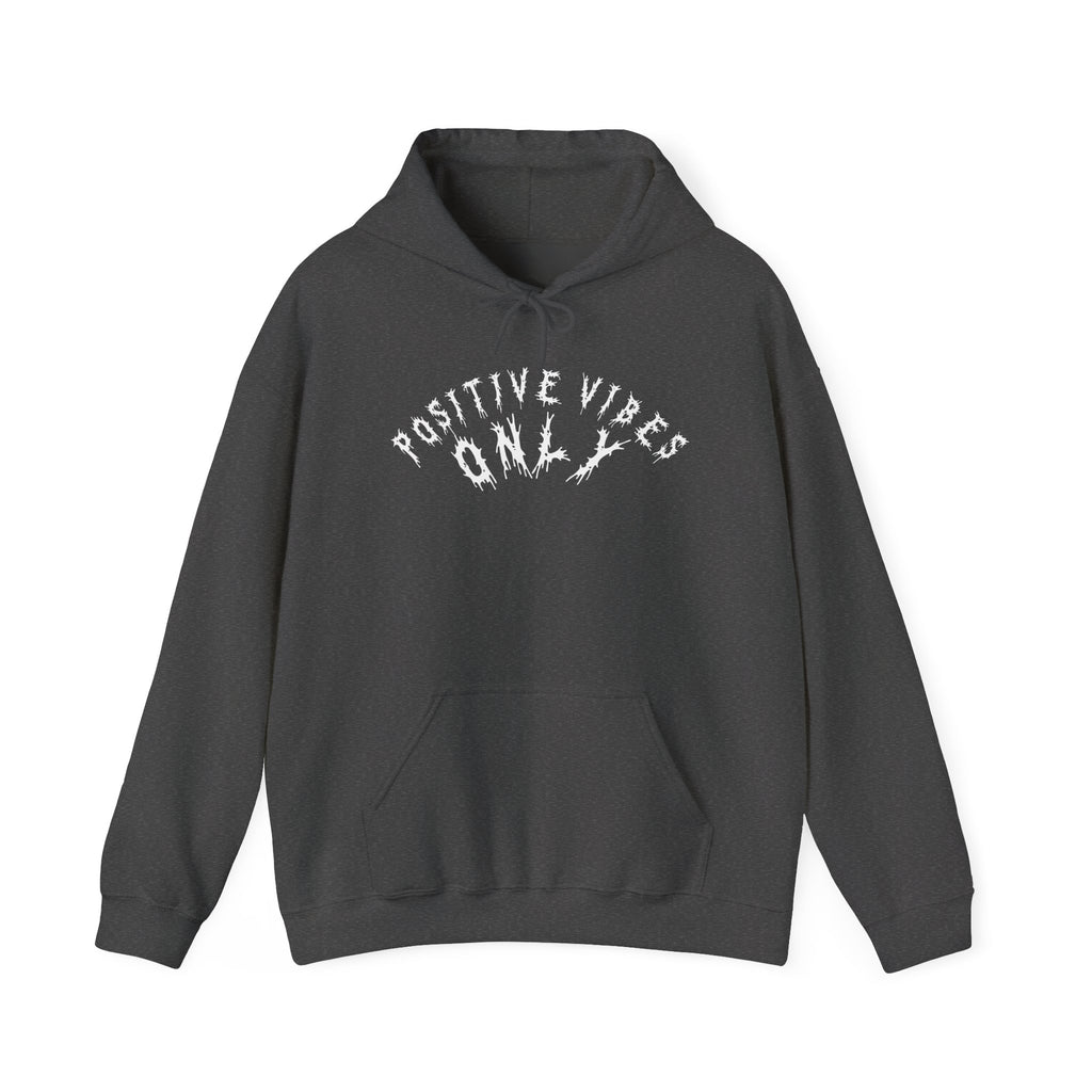 Hvita Positive Vibes White Text Hoodie