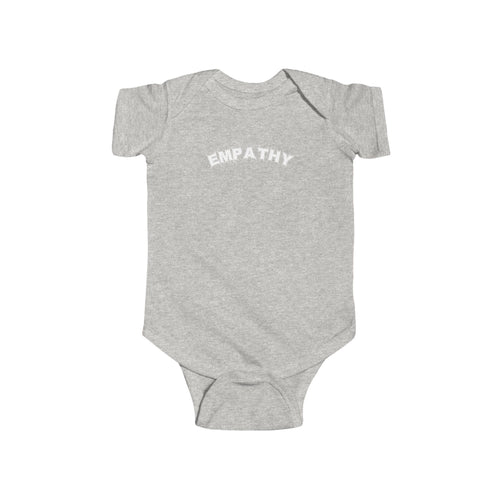 Bildsa Empathy White Text Baby Onesie