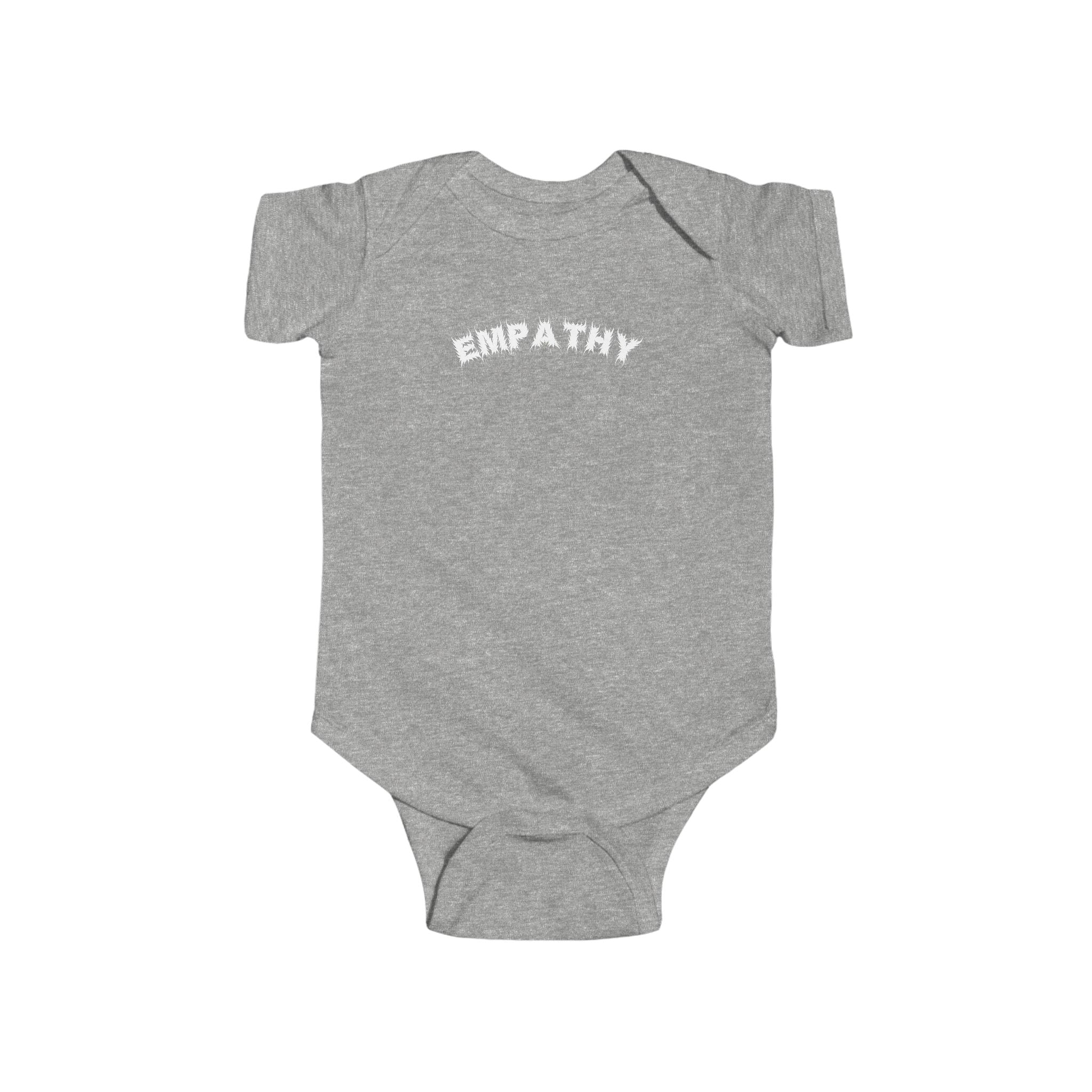 Bildsa Empathy White Text Baby Onesie