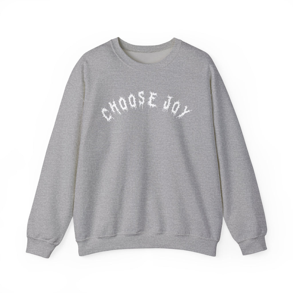 Hvita Choose Joy White Text Crewneck