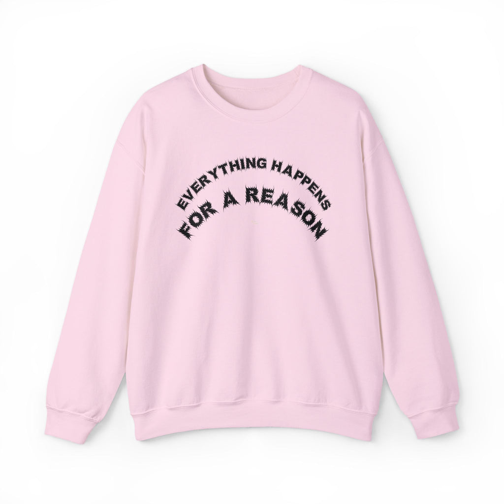 Bildsa Everything Happens Black Text Crewneck