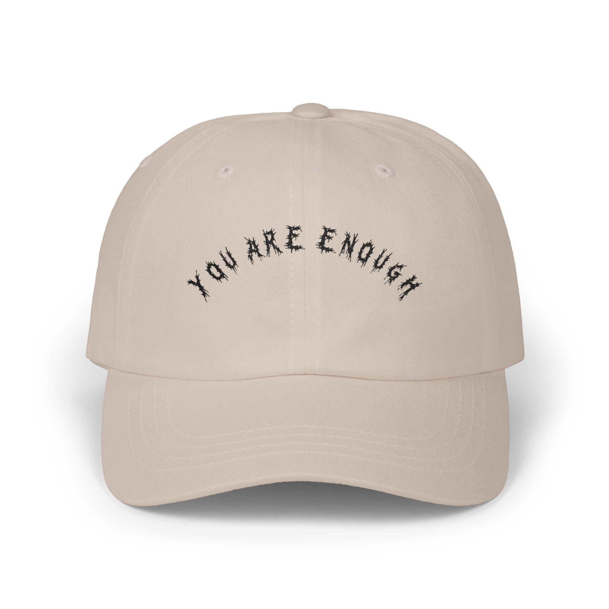Hvita You Are Enough Black Text Dad Hat