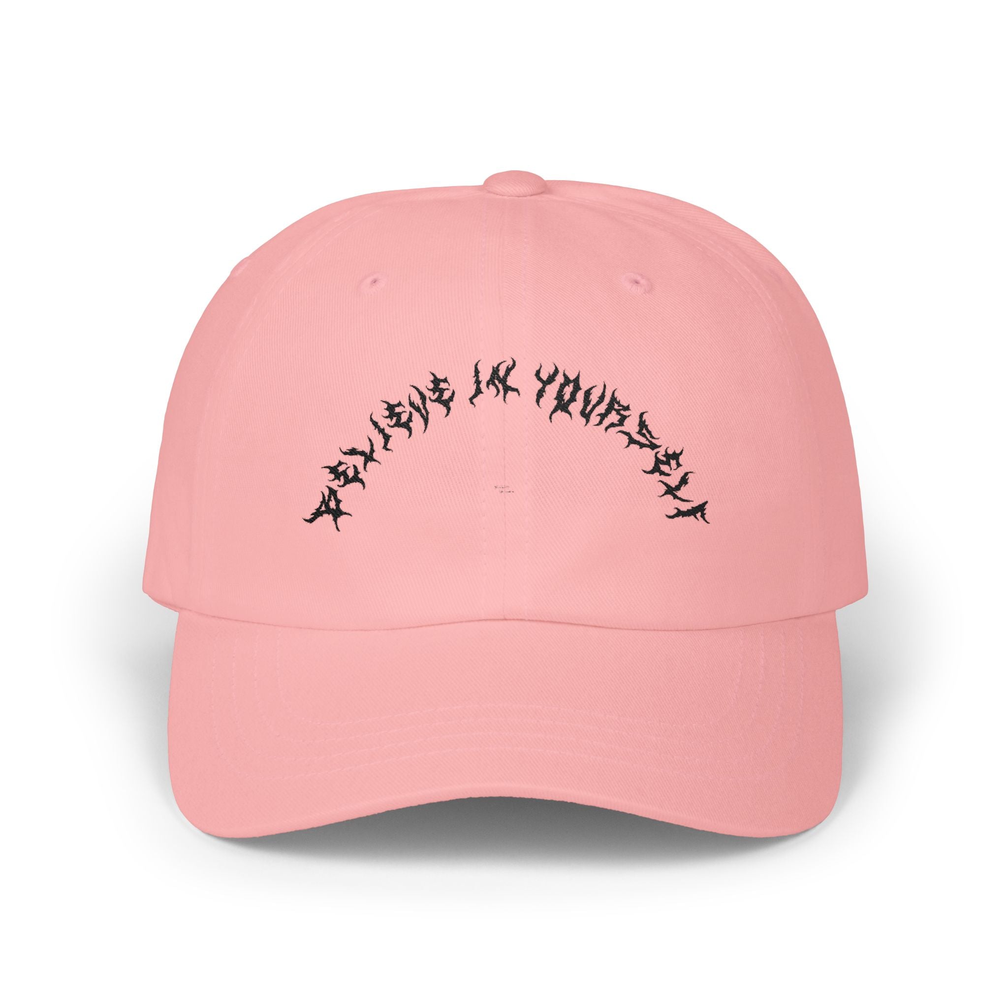 Lundr Believe In Yourself Black Text Dad Hat