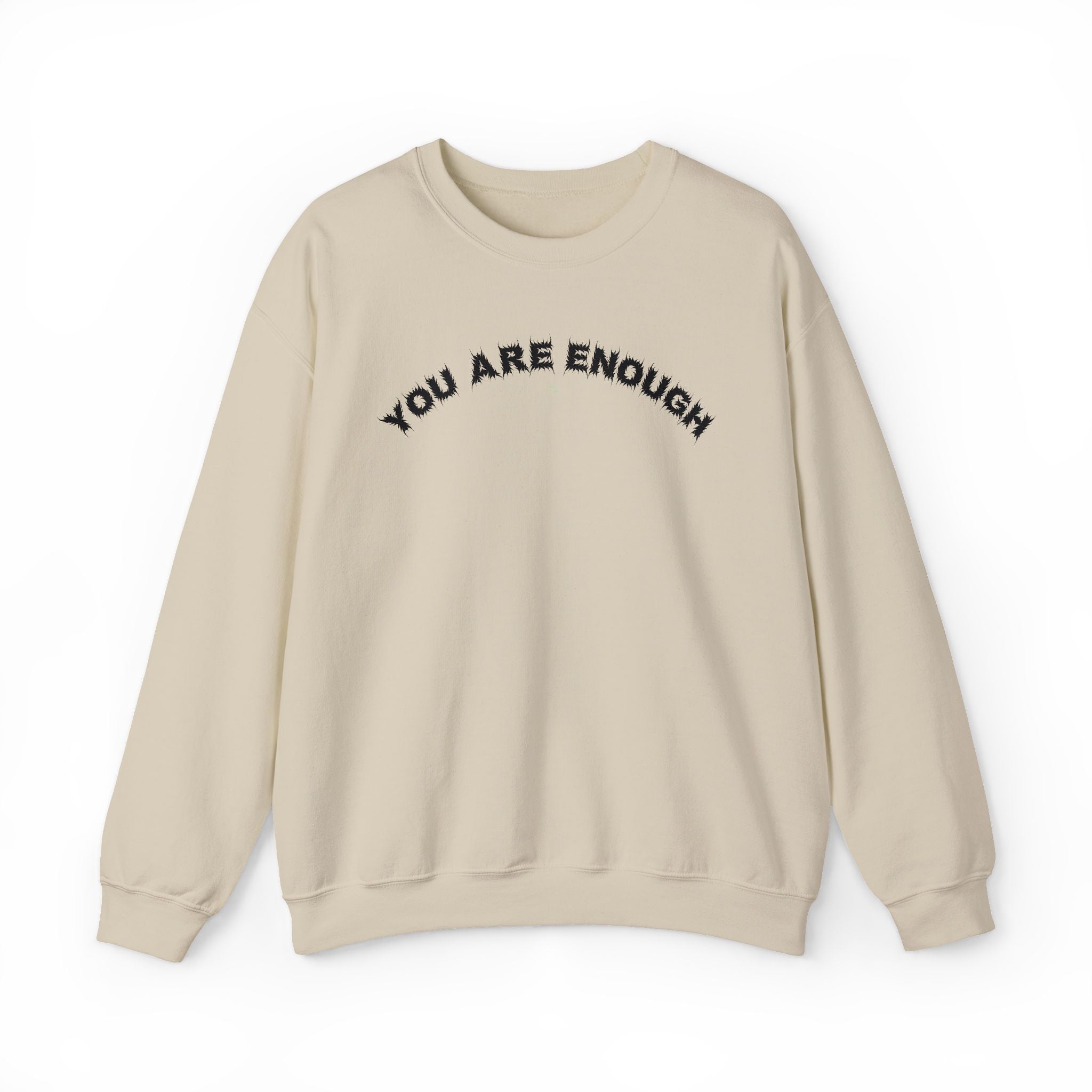 Bildsa You Are Enough Black Text Crewneck