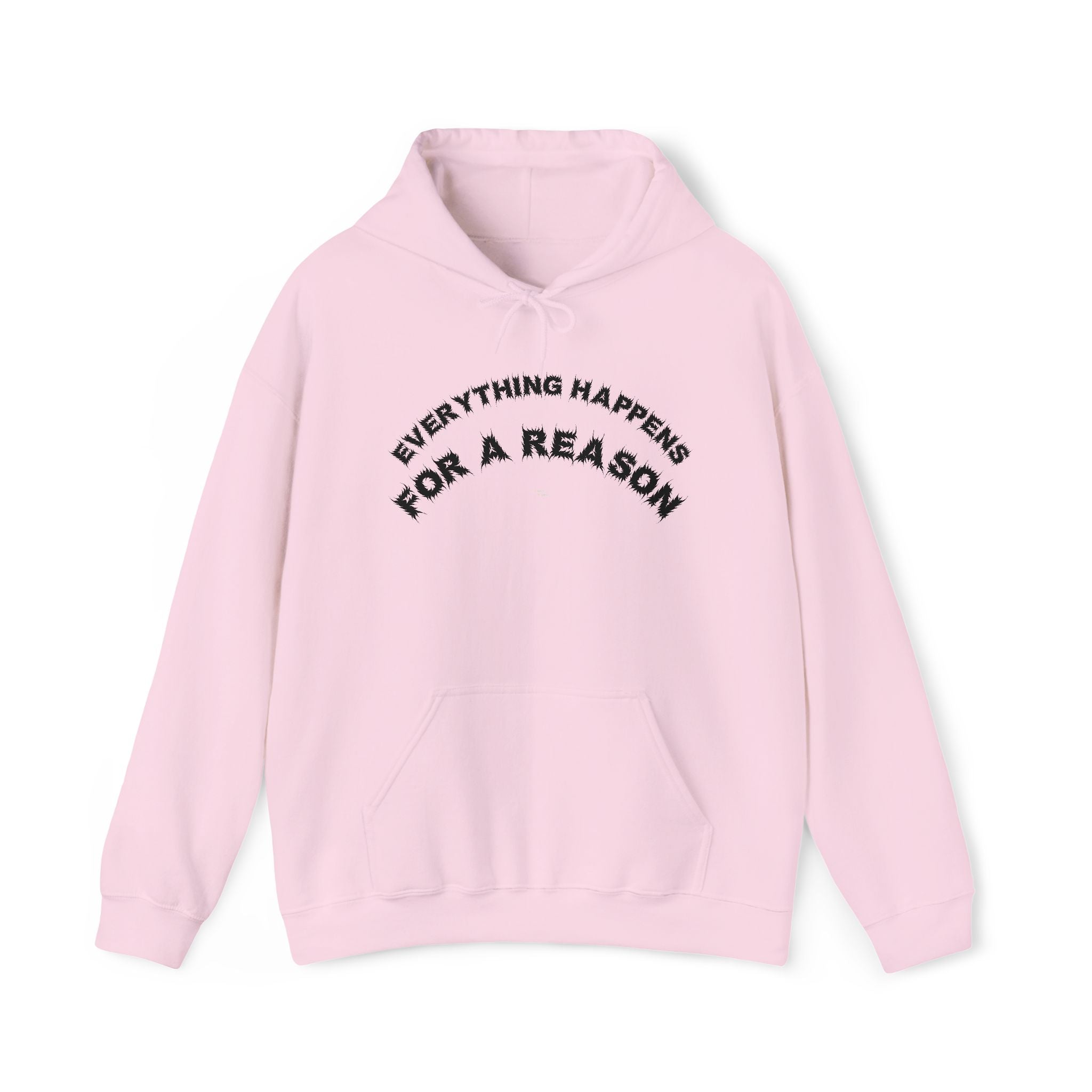 Bildsa Everything Happens Black Text Hoodie