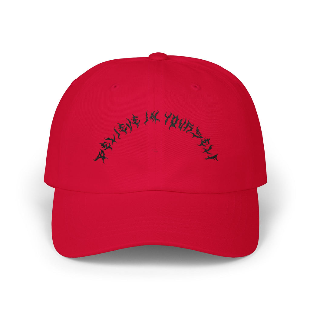 Lundr Believe In Yourself Black Text Dad Hat