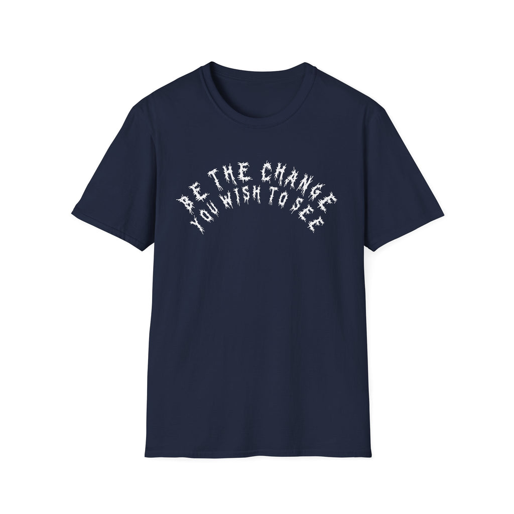 Hvita Be The Change White Text Tee