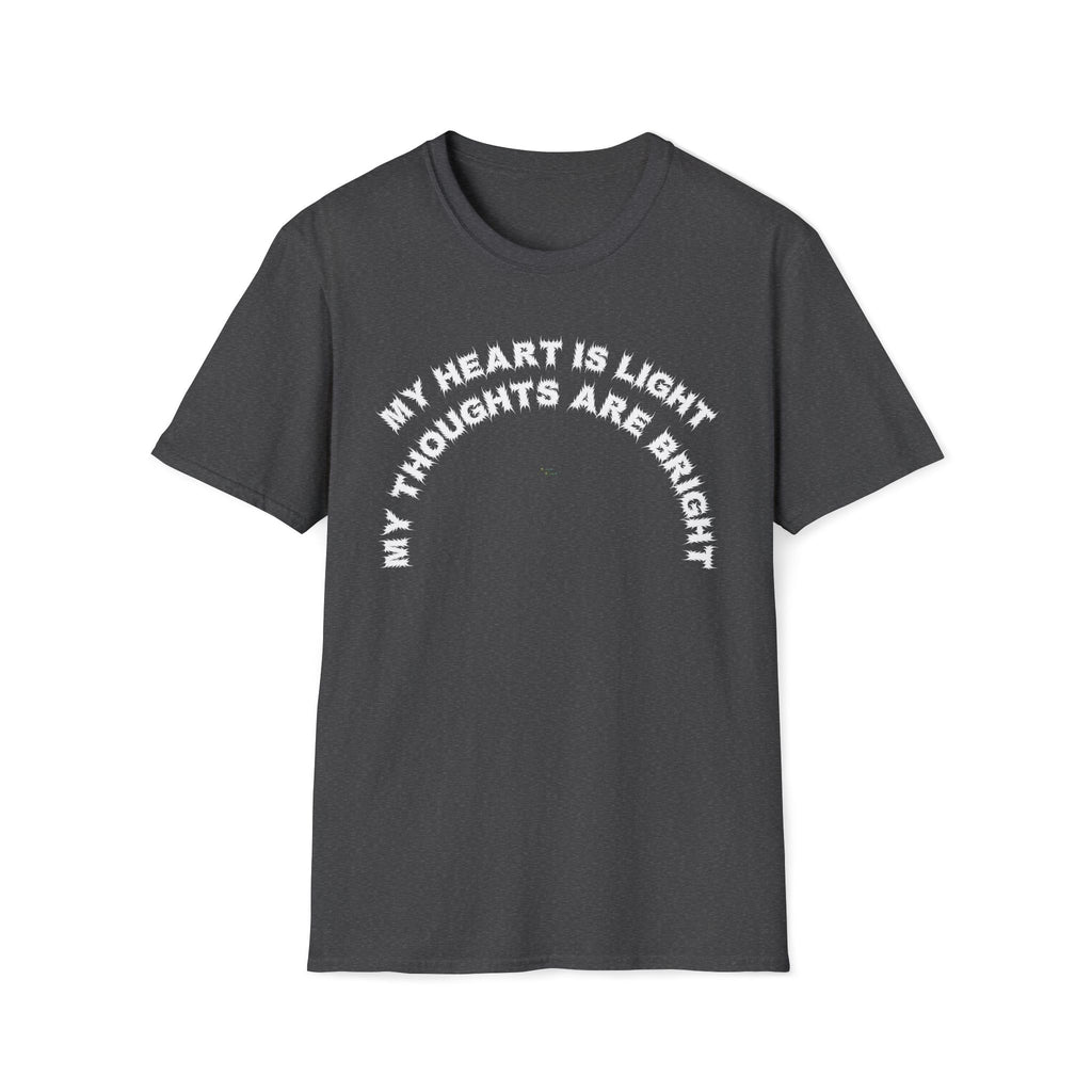 Bildsa My Heart Is Light White Text Tee
