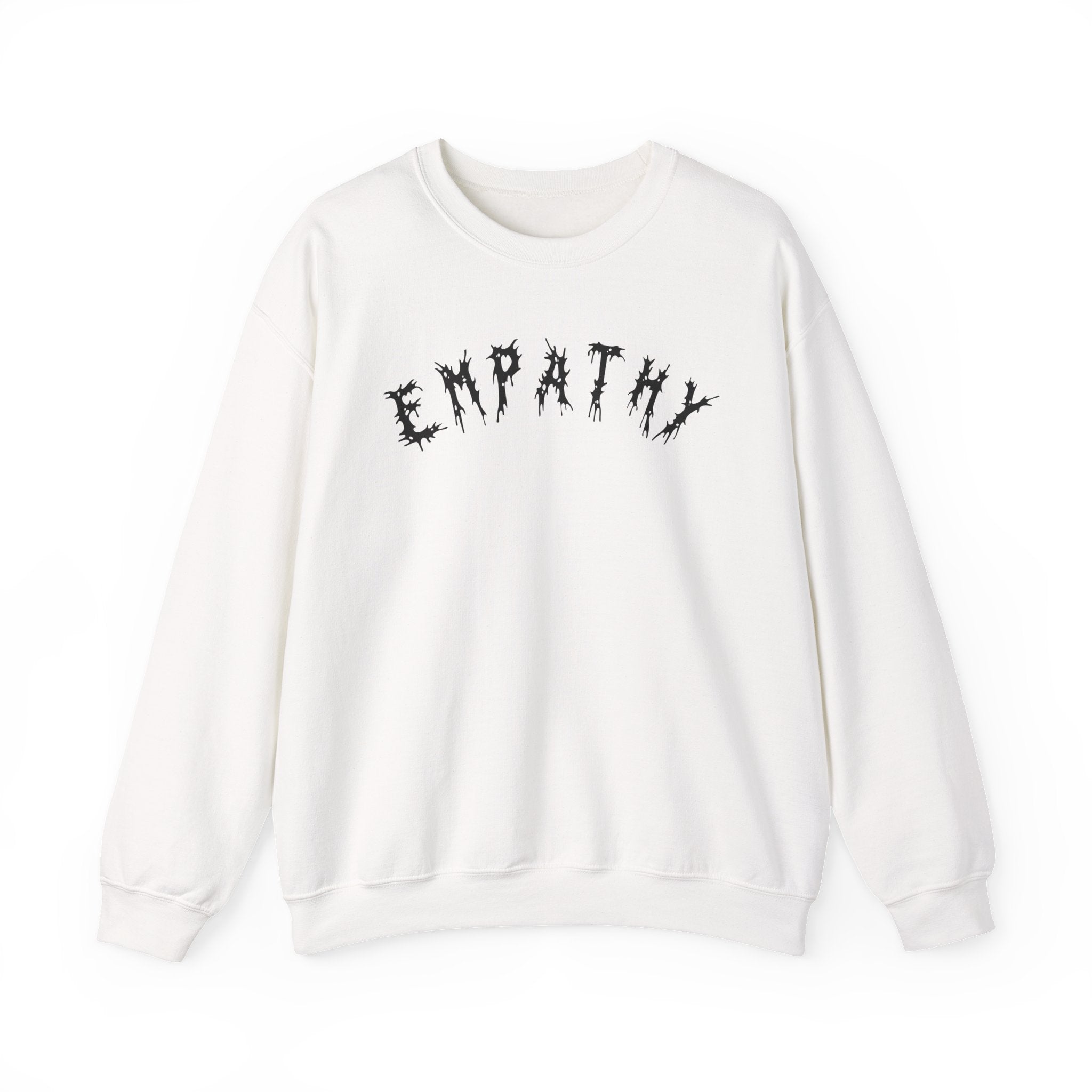 Hvita Empathy Black Text Crewneck