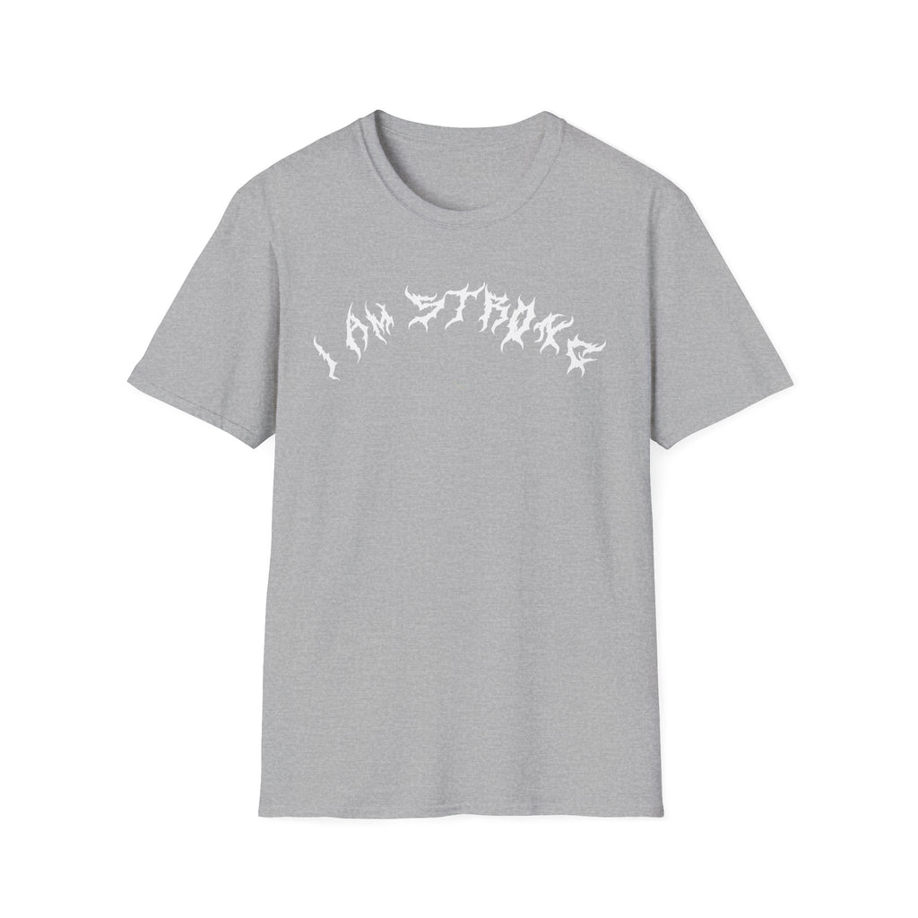 Lundr I Am Strong White Text Tee