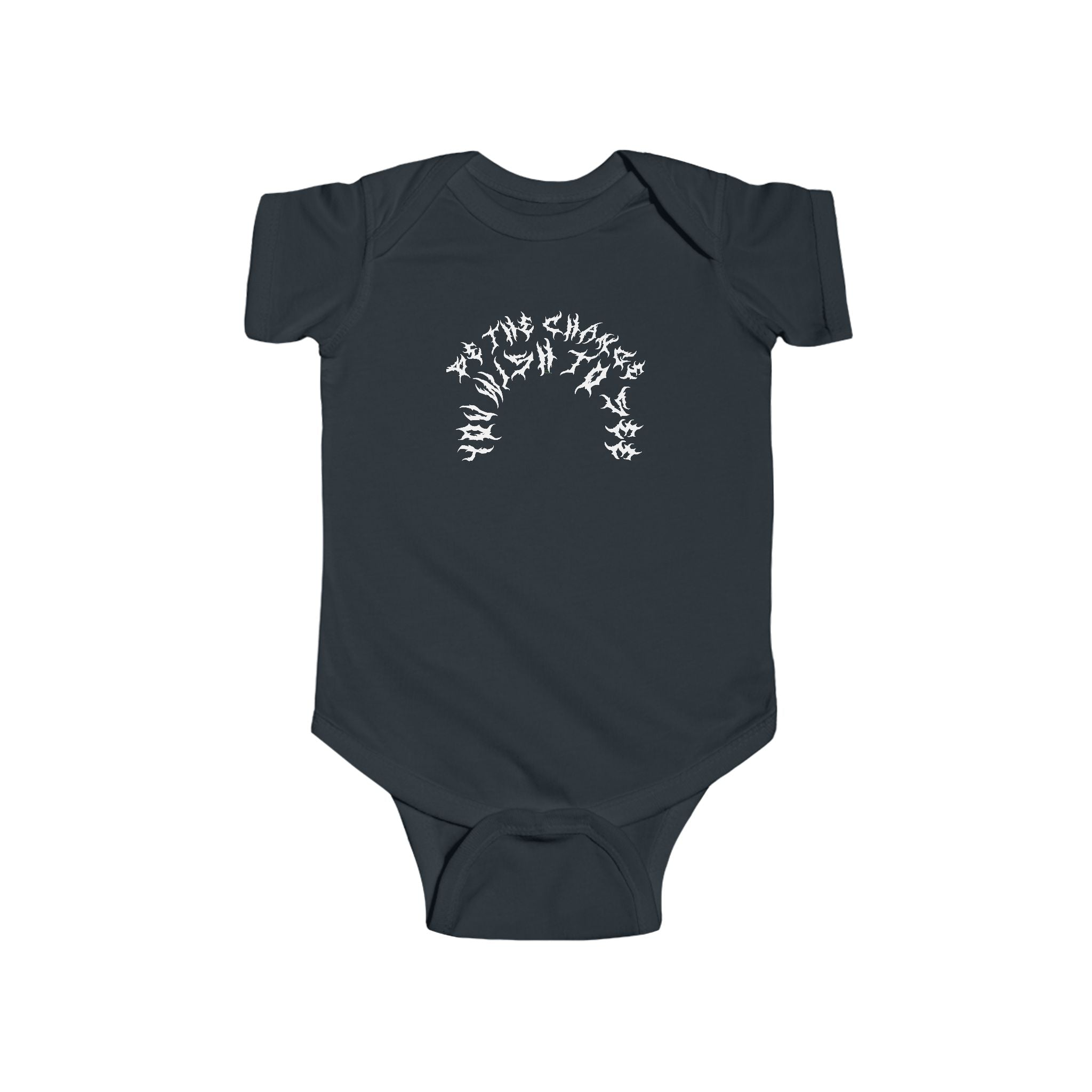 Lundr Be The Change White Text Baby Onesie