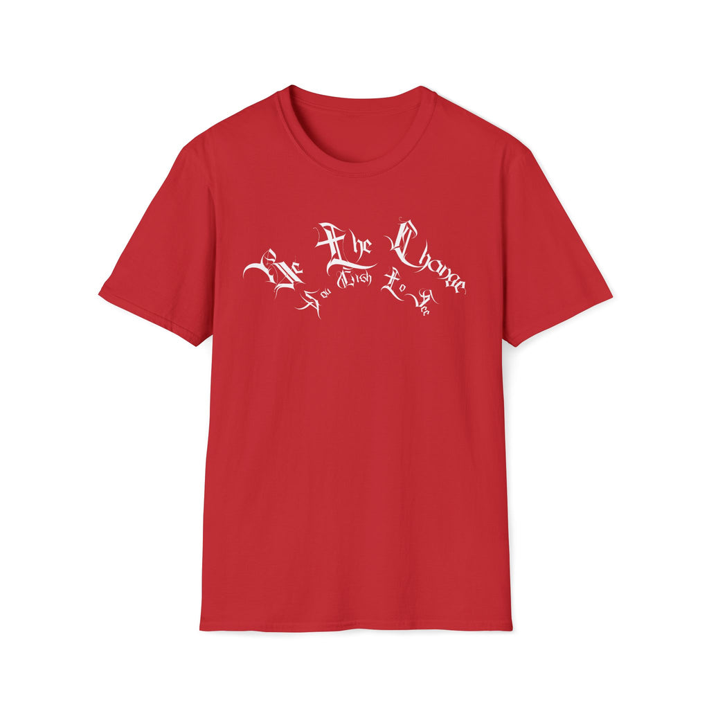 Ellioaey Be The Change White Text Tee