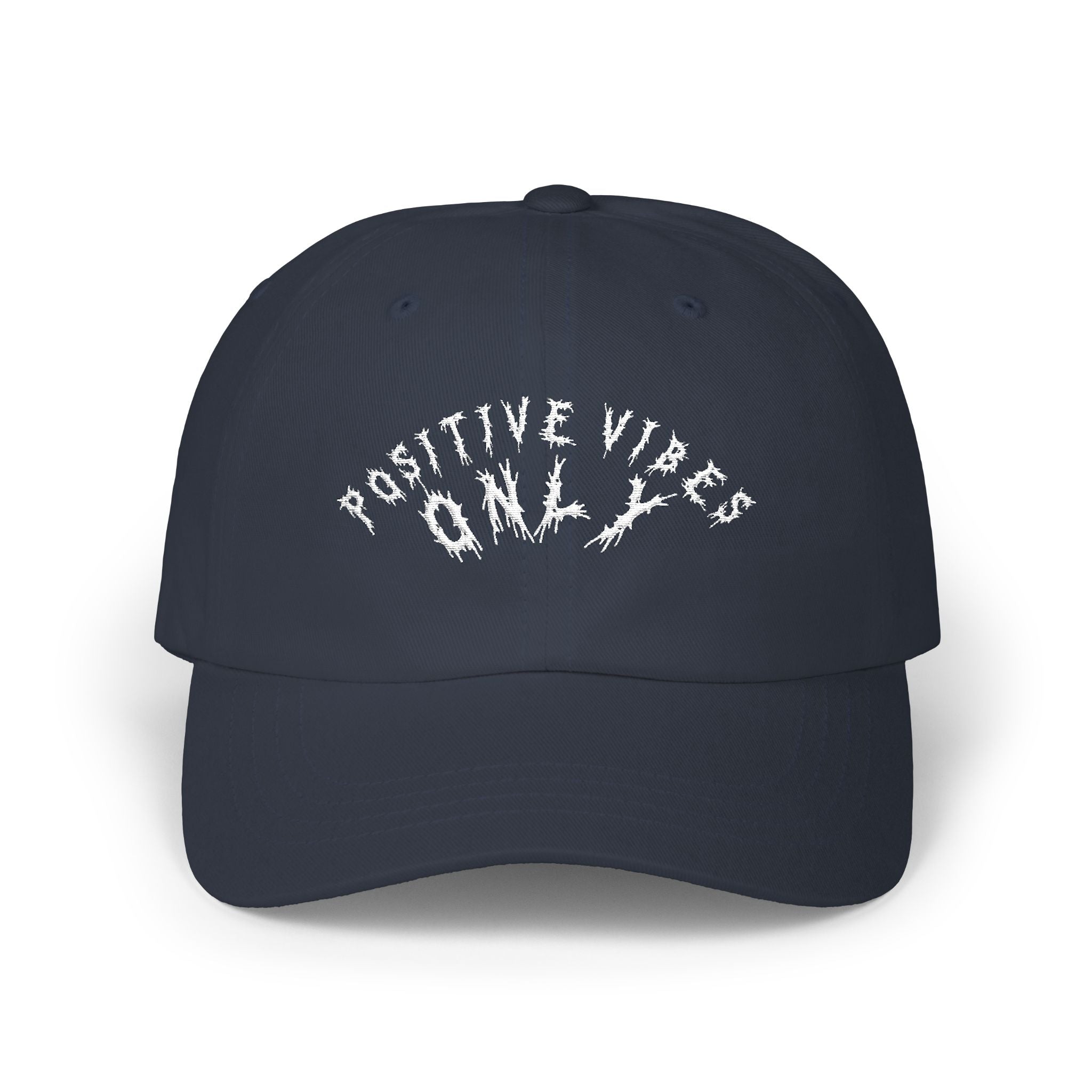 Hvita Positive Vibes White Text Dad Hat