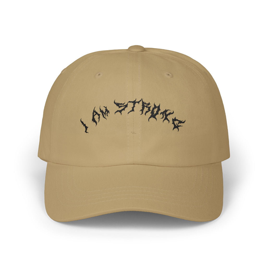 Lundr I Am Strong Black Text Dad Hat