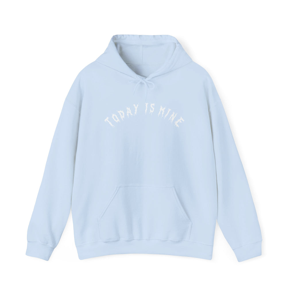 Hvita Today Is Mine White Text Hoodie