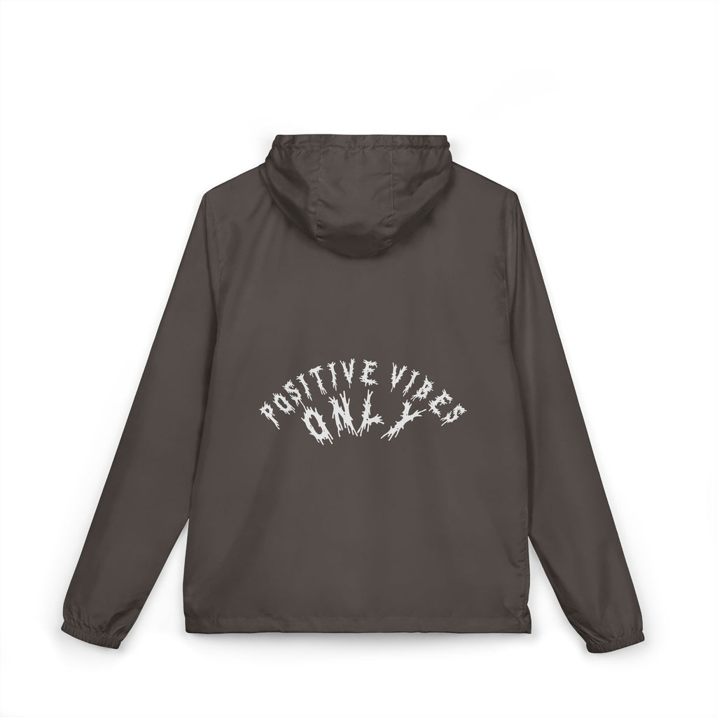 Hvita Positive Vibes White Text Windbreaker